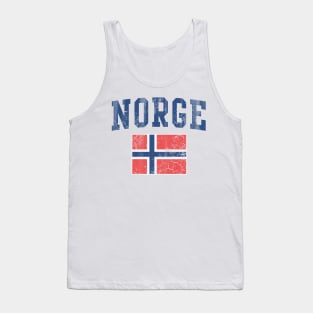 Vintage Norge Norwegian Flag Norway Tank Top